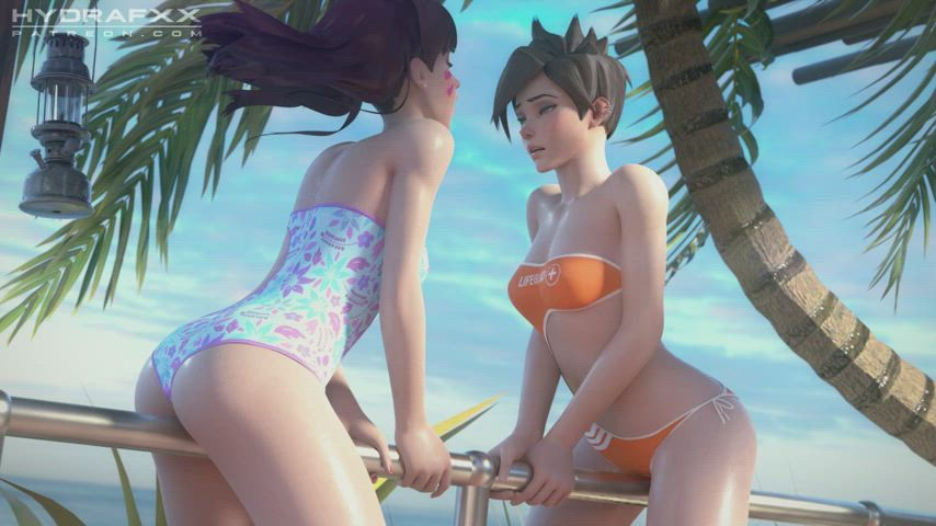 Dva and Tracer get railed together