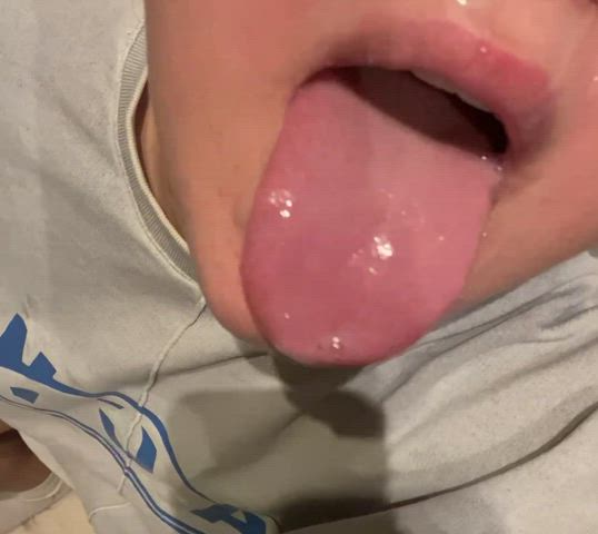 cum cum in mouth cumshot facial latina spit gif