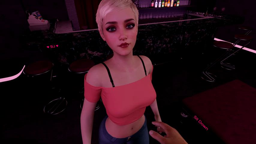 3d adult game animation blonde cute dancing tits vr gif