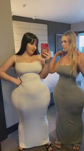 dress fake ass jiggling pawg shaking thick tight gif
