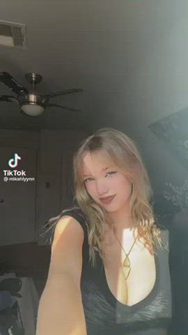 big tits blonde bouncing tits goddess non-nude tiktok gif