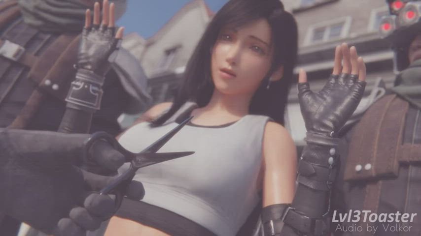 Toying with tifa’s tits