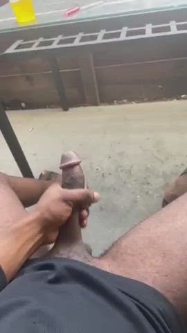 BBC Big Dick Outdoor gif