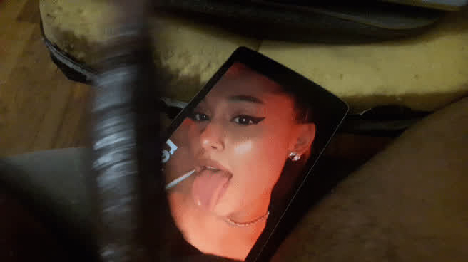 Ariana Grande BBC Celebrity Shaking Tongue Fetish Tribute gif