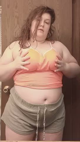 amateur bbw chubby cute natural tits gif