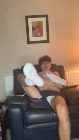 amateur british football homemade knee high socks socks straight teen gif