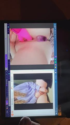 boobs cumshot cute masturbating pussy gif