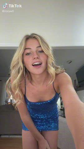 blonde cute dress tiktok gif