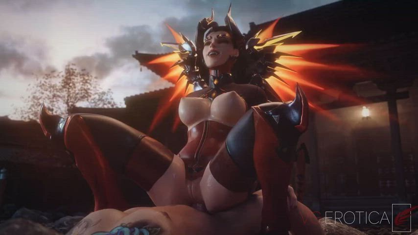 big ass big dick big tits hentai overwatch riding top topless gif