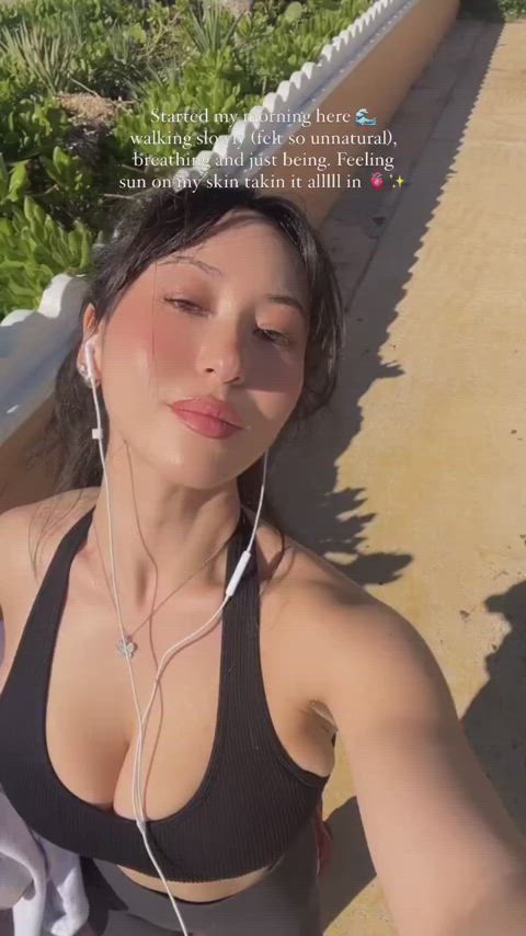 asian big tits workout gif