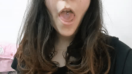 Cum Spit Tongue Fetish gif