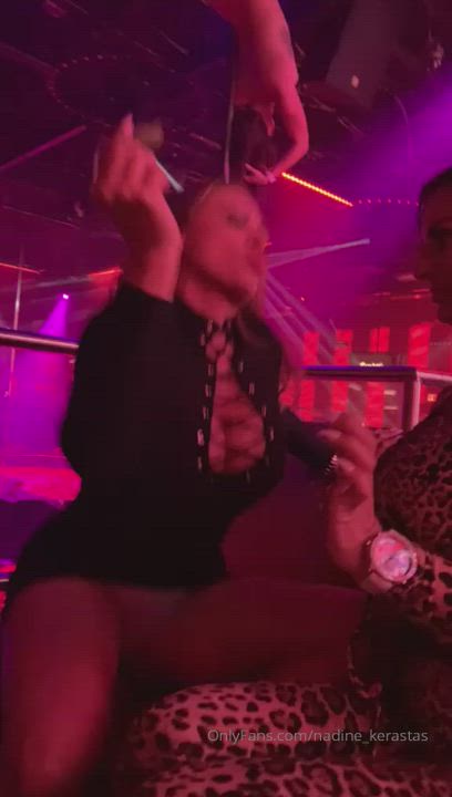 Club Kiss Lesbian MILF gif