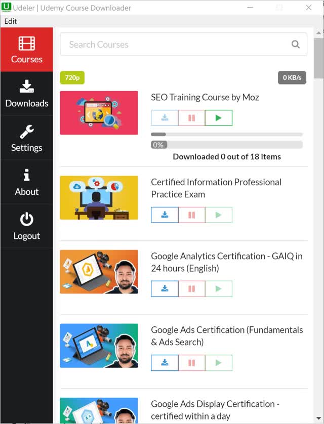 Download Udemy Videos for free using Udeler