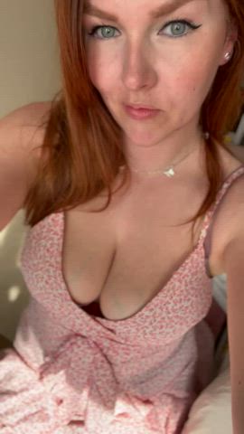 babe big tits boobs cute milf nsfw redhead tits gif