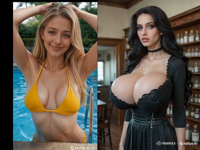 ai generated babes big tits clothed huge tits r/splitscreenedits breastexpansion