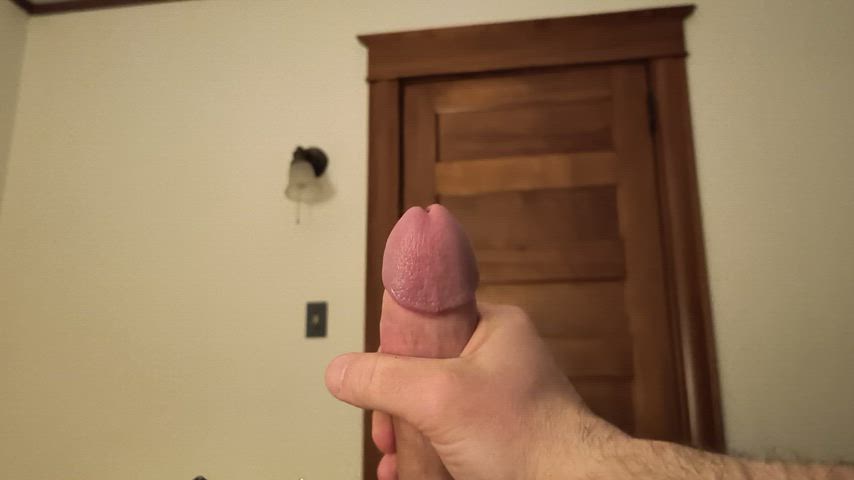 moaning as I blow a messy load (m)