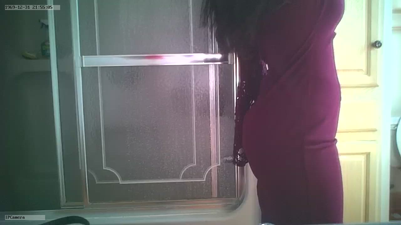 Bathroom Ebony Hidden Cam Shower gif