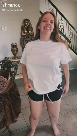 bouncing tits braless chubby non-nude tiktok gif