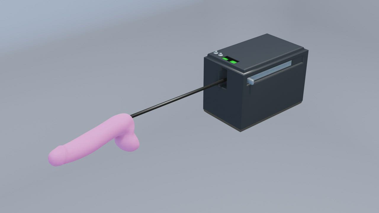 3D Dildo Fuck Machine gif