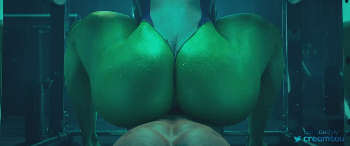 POV: your workout with She-Hulk (Creamtau)