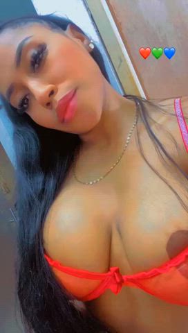 big tits boobs cute ebony latina lingerie nipples sensual teen tits gif