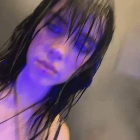 tiktok blonde blue eyes gif