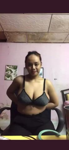 Busty Curvy Indonesian Natural Natural Tits Solo Strip Striptease Teen gif