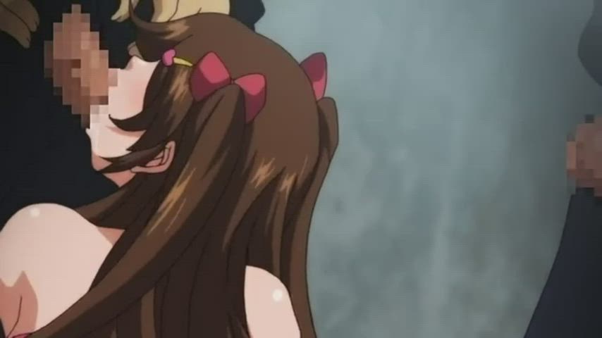 anime bukkake cumshot handjob hentai public slut gif