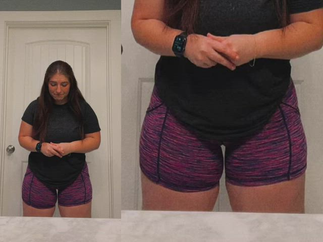 Ass Clapping Chubby Jiggling Non-nude Shorts Thick Thighs TikTok gif