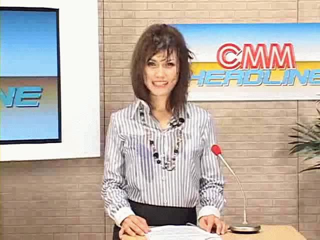 newscaster struggling