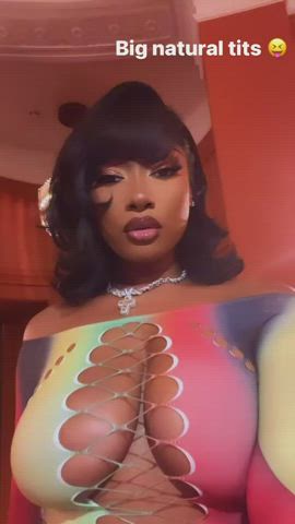 bbc boobs busty cum cum on tits cumshot ebony megan thee stallion thick gif