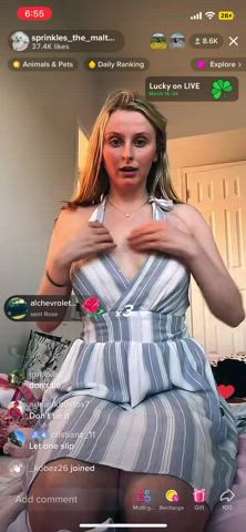 boobs nipslip tiktok gif