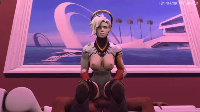 Pharah and Mercy couch 2