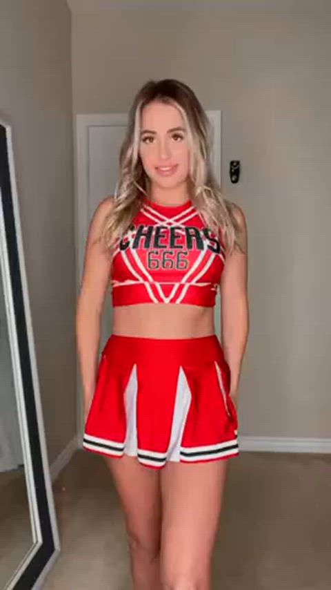cheerleader cute on/off petite gif