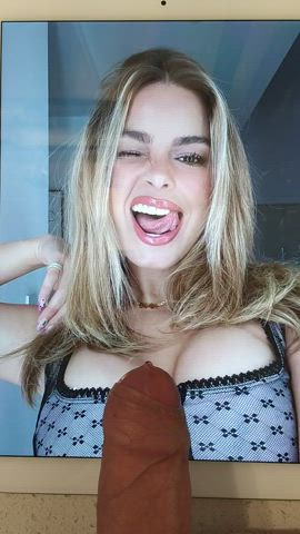 Addison Rae slutty face got me cumming (cum tribute)