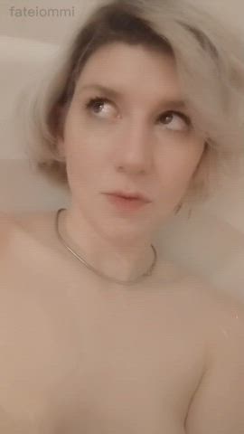 bath bathtub blonde boobs onlyfans gif