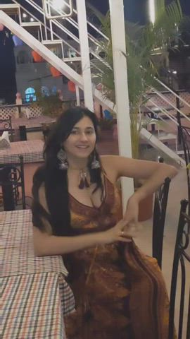 Asian Big Ass Big Tits Boobs Cleavage Desi Dress Hotel Indian MILF Tease Teen gif