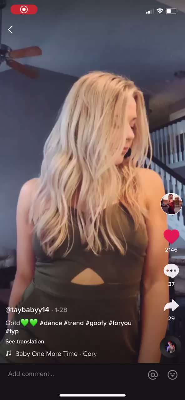 A gorgeous blonde gives a treat at the end