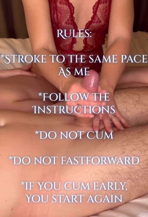 cumshot edging femdom handjob instructions joi jerk off jerkmate post orgasm cumslut