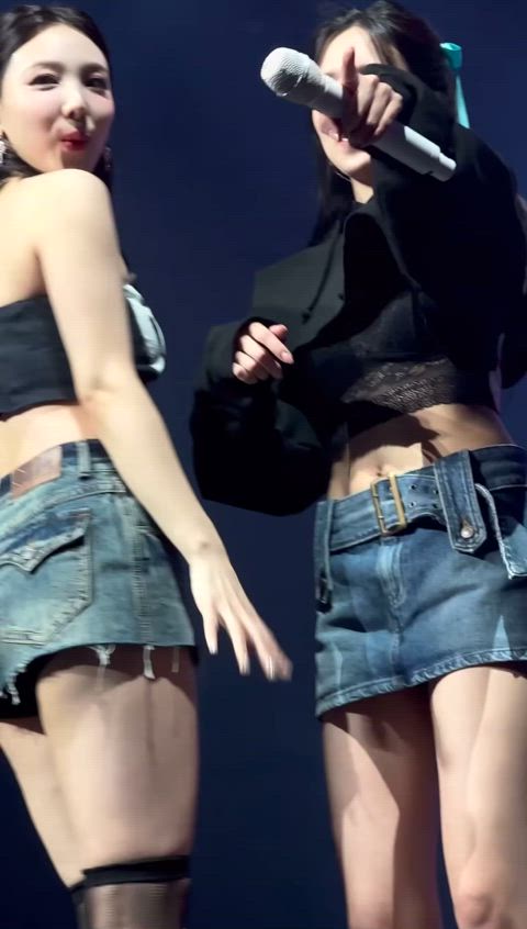 Nayeon shaking her ass and meaty thighs 🤤 (feat. Mina)