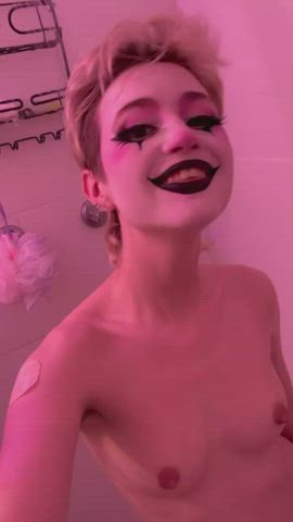 blonde college cute funny porn goth petite shower small tits tits wet gif