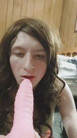 blowjob dildo sissy gif