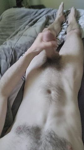 Hot hairy cum shooter