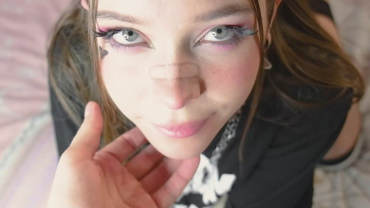 Ahegao Cute Eye Contact Green Eyes Kate Kuray Oral Sucking gif