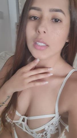 21 Years Old Brown Eyes Glamour Spit Tits gif