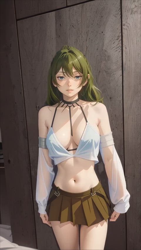 animation anime bikini dance dancing ecchi hentai short hair skirt animated-sex ecchi-anime