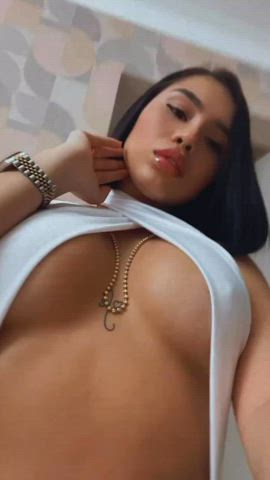 babe big tits boobs cute huge tits latina thick tits gif