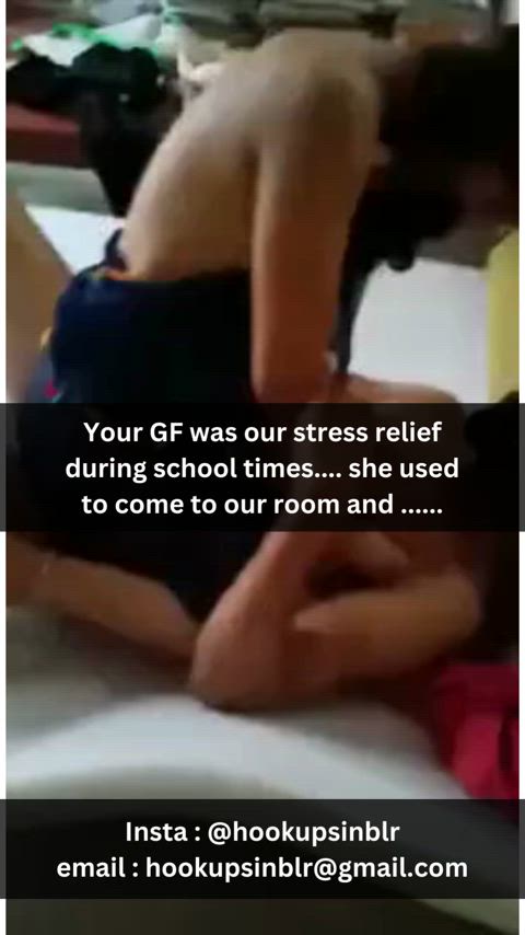 caption cheating chudai cuckold desi girlfriend group sex indian threesome gif