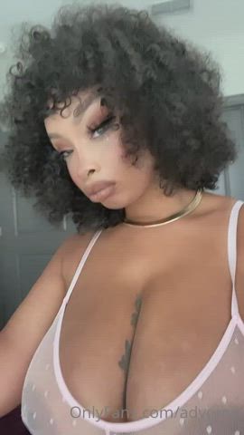 Big Tits Boobs Ebony gif