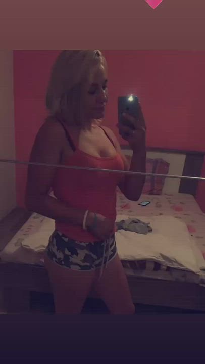 21 Years Old Big Ass Big Tits Blonde Croatian Teen gif